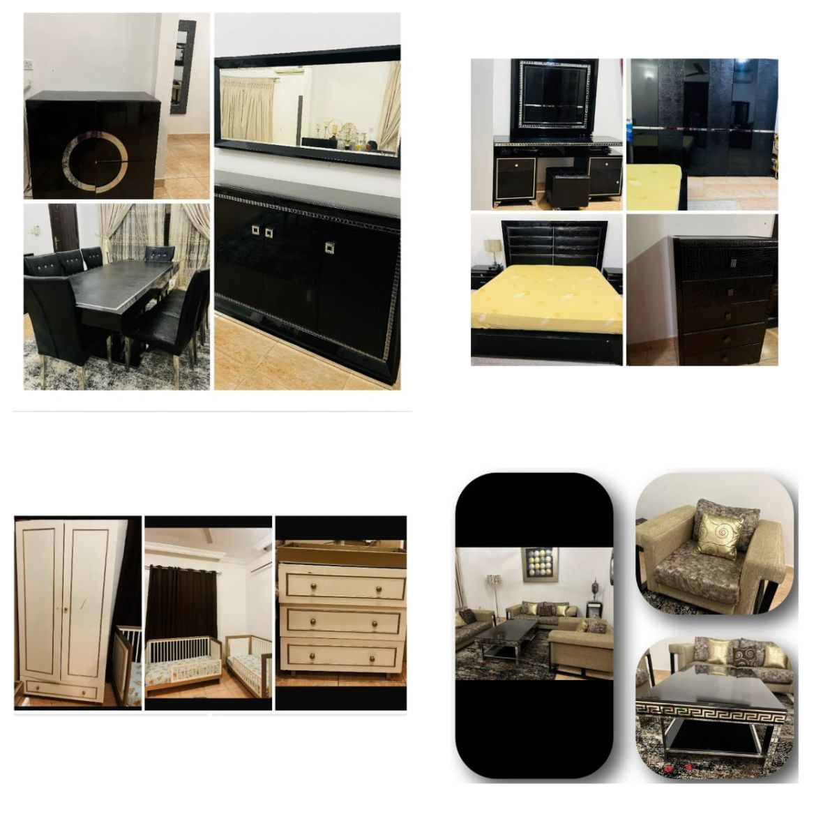 Ensemble complet de meubles pour intérieur élégant