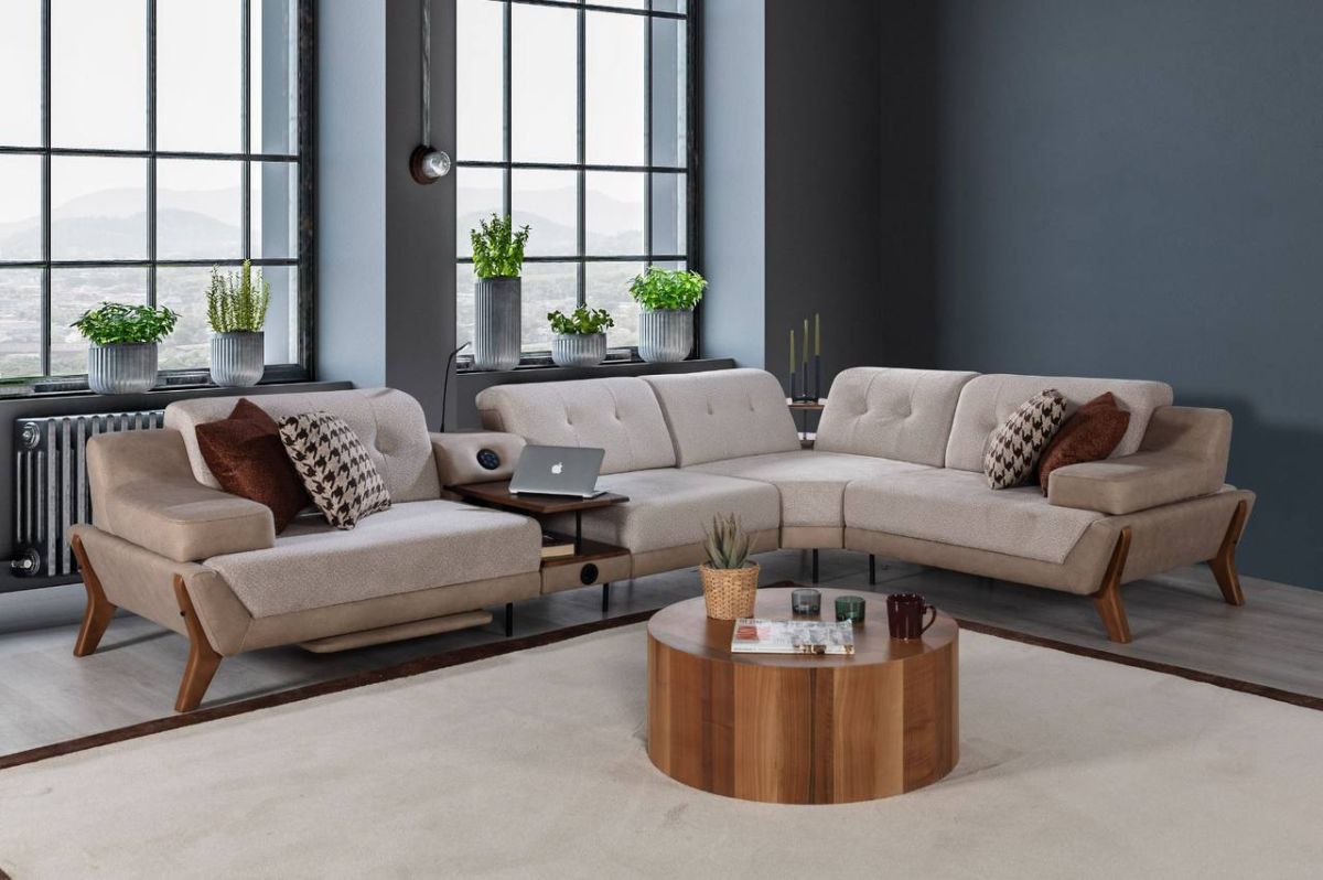 Ensemble de Canapé d\'Angle – Confort et Élégance en Nubuck Turc