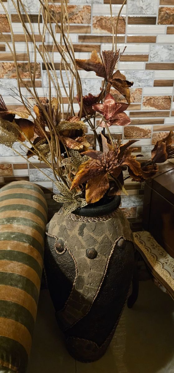 Vase en fleurs séchées pour décoration d\'intérieur