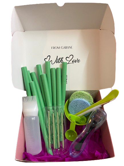 Kit de soins DUO pour le visage avec rouleau de massage, éponges, bol, spatule, pinceau, cuillères, bigoudis et extracteur de points noirs