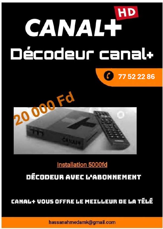 Décodeur canal+ avec l\'abonnement