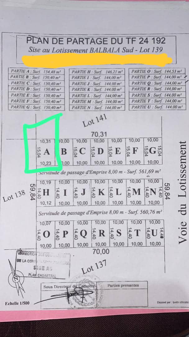 Terrains vides à vendre, Cité Nassib - 150m²