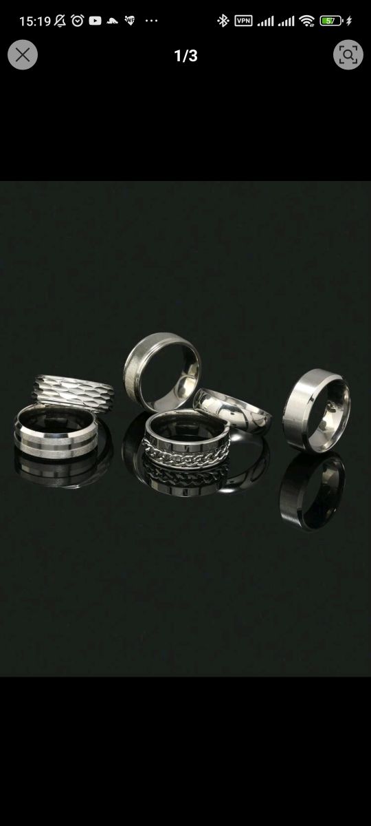 Bague en acier élégante