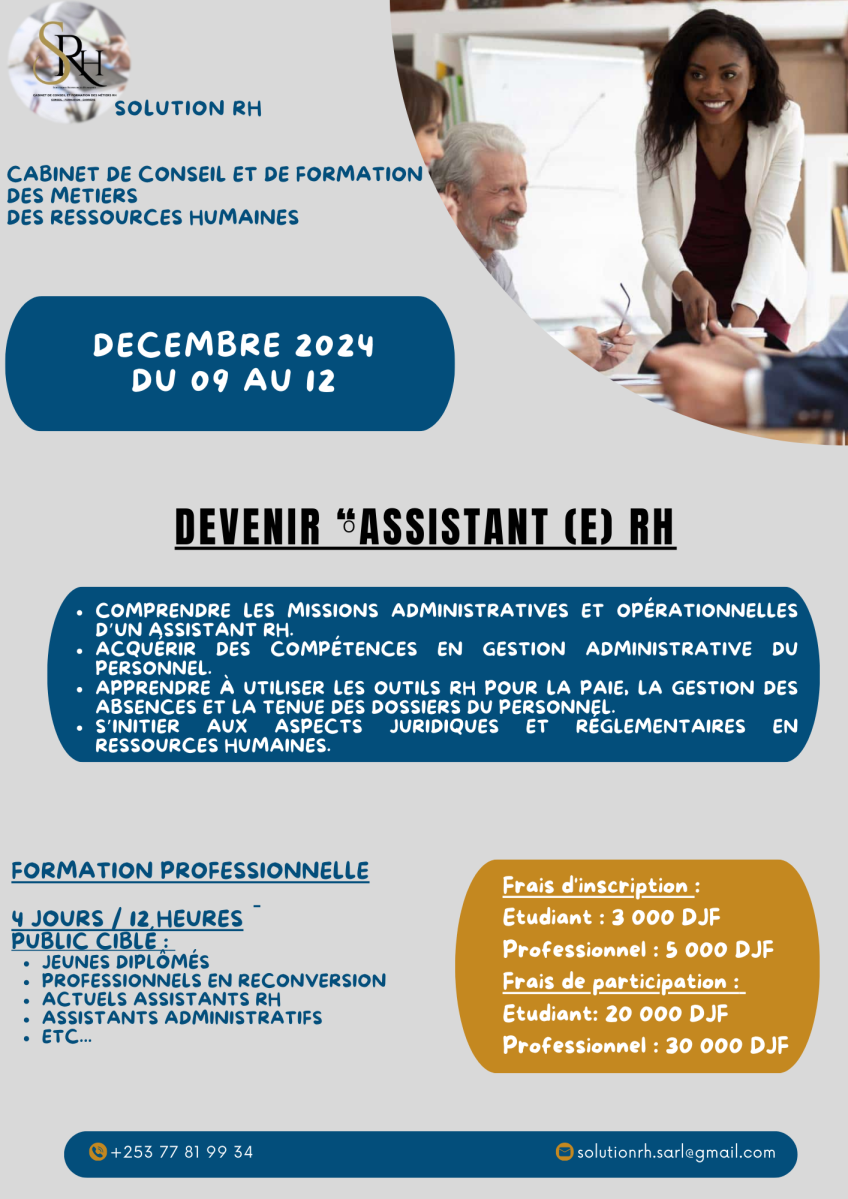 Formation Courte de Perfectionnement Assistant(e) RH