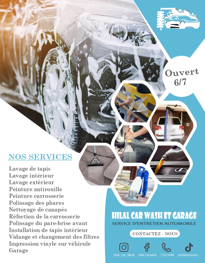 Hilal Car Wash et Garage Service d\'entretien automobile Ouvert 6/7