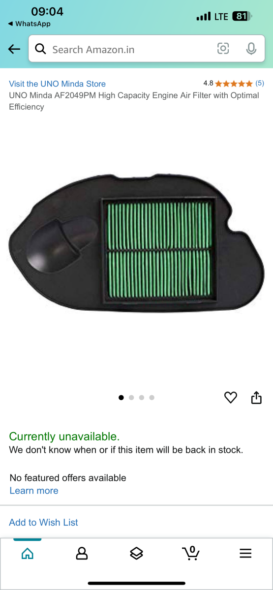 Filtre à air pour moto Suzuki Burgman Street 125 - Neuf