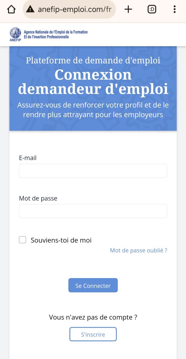 Inscription à l\'Anefip pour les jeunes en quête d\'emploi