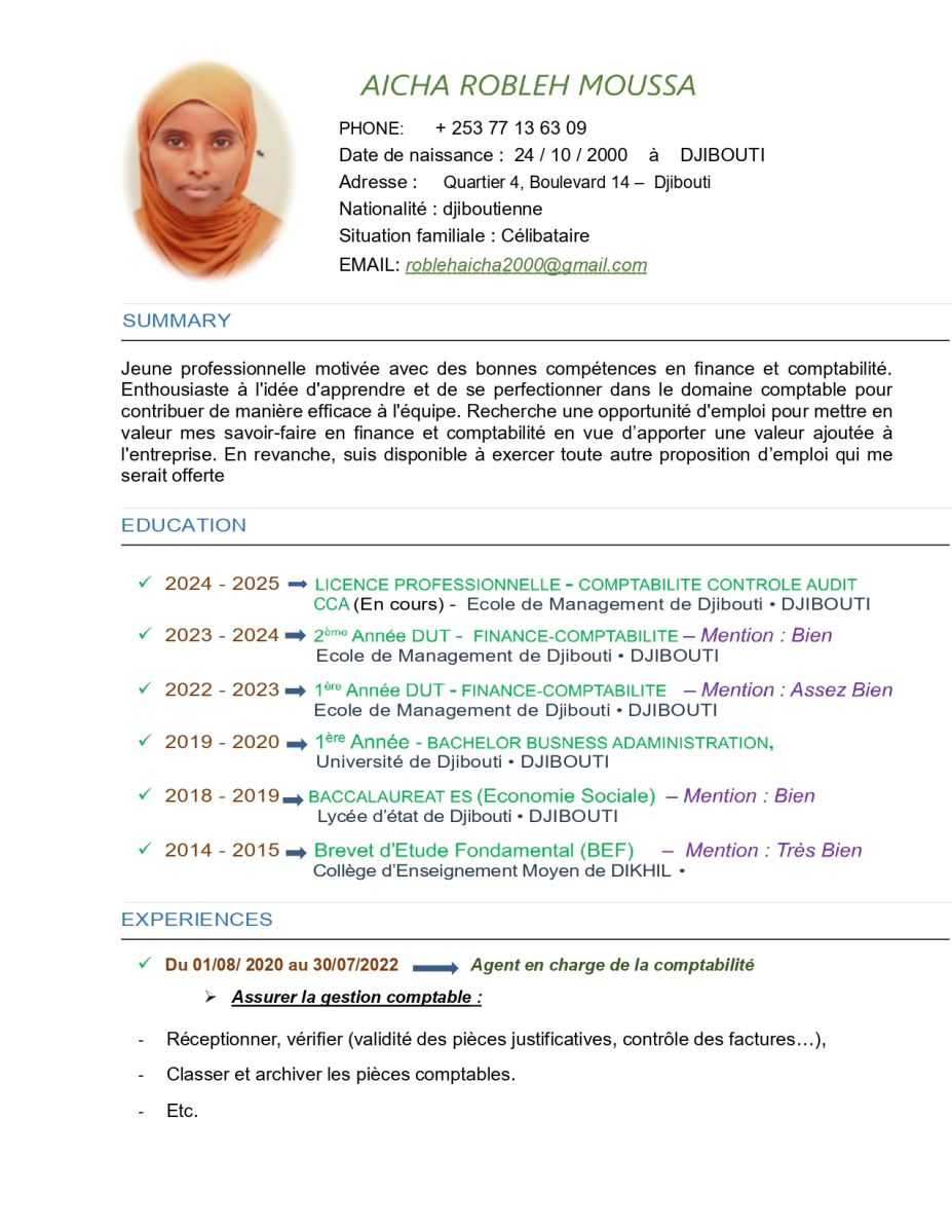 Professionnelle en finance et comptabilité à la recherche d\'opportunités d\'emploi