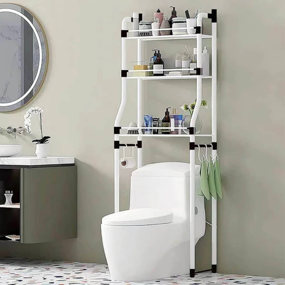 Étagère de rangement pour toilettes - Design moderne et fonctionnel