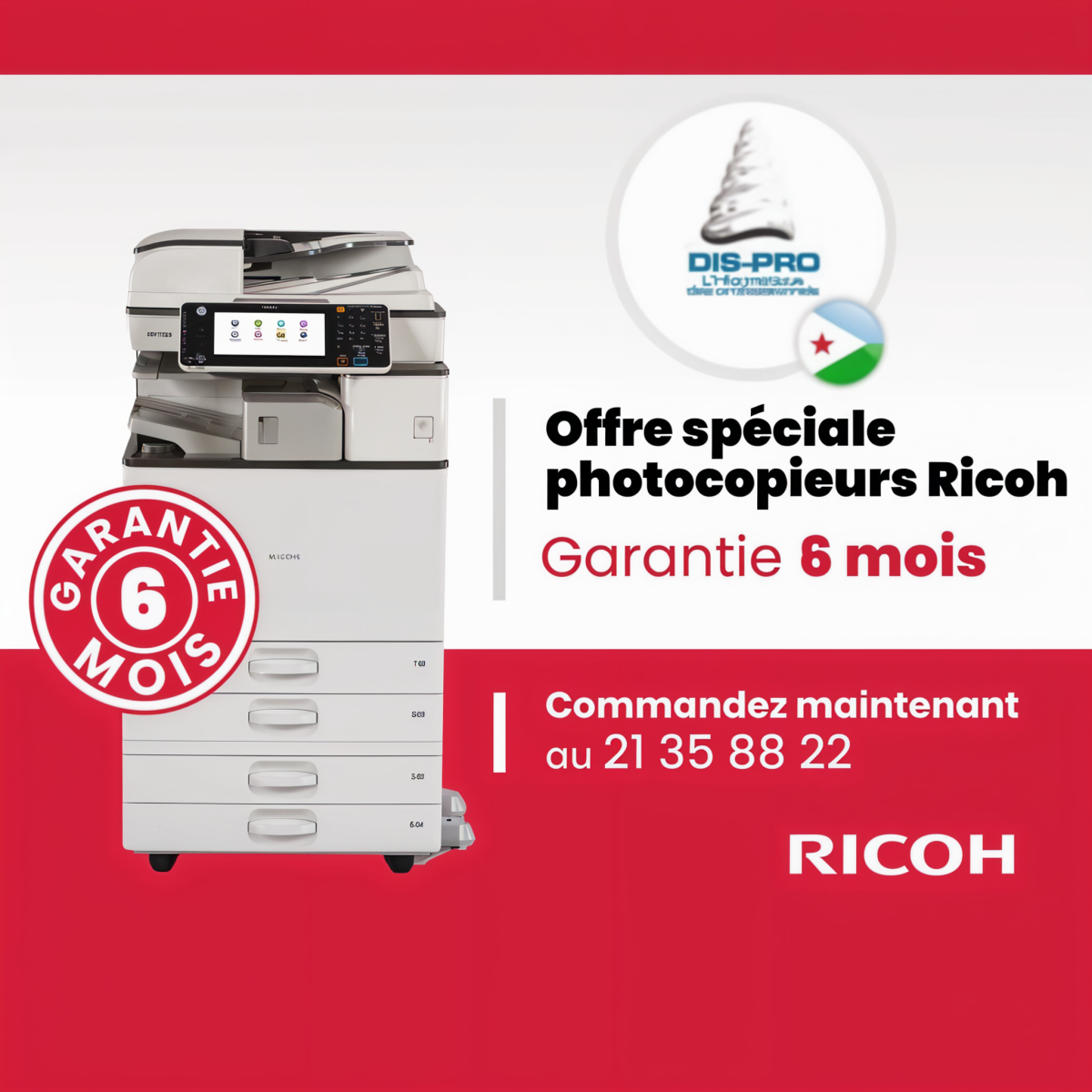Offre spéciale sur photocopieurs Ricoh d\'occasion – La qualité garantie par DIS-PRO SARL !