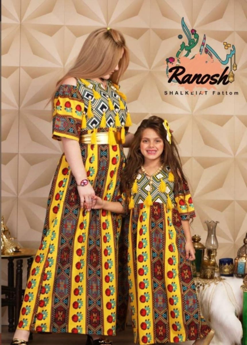 Ensemble assorti mère-fille en wax