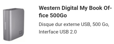 Disque Dur Western Digital My Book 500GB - Prix Négociable