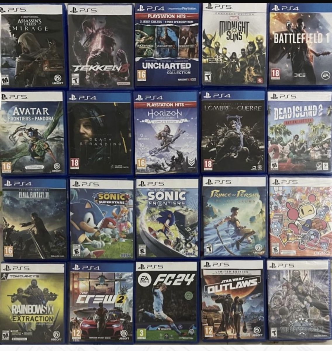 Jeux PS4 et PS5 en excellent état