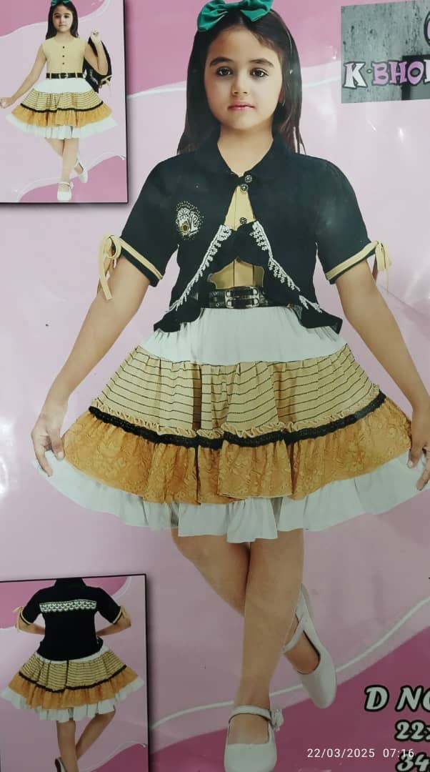 Robe princesse fille avec boléro intégrés