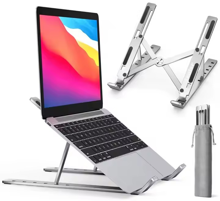 Support pour ordinateur portable pliable en aluminium pour Macbook, HP, DELL