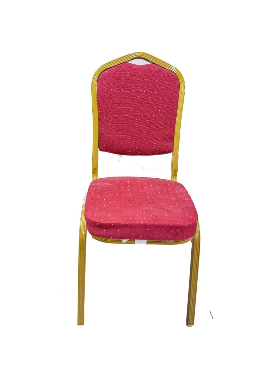 Chaise de réception empilable rouge et or