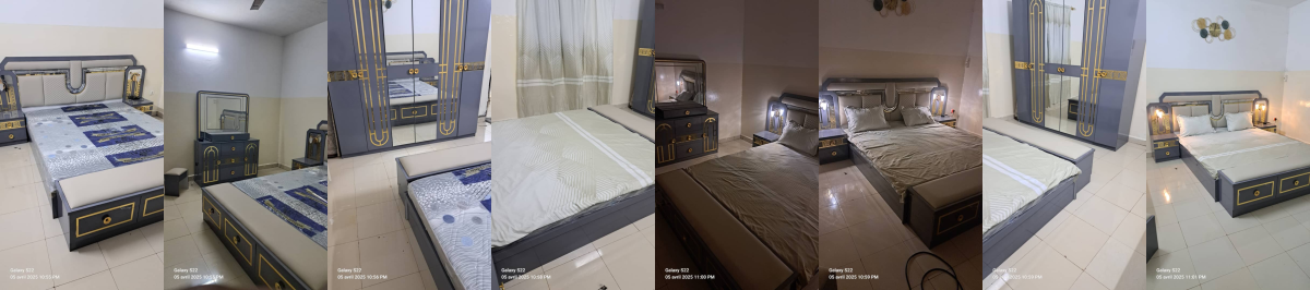 Chambre à coucher complète, matelas mousse inclus