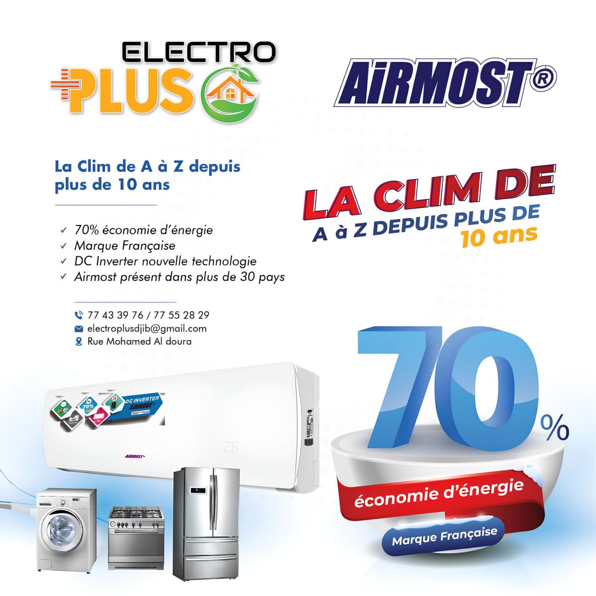 Climatiseur et électroménager Airmost - Économisez jusqu’à 70 % - Dispo chez ELECTRO PLUS