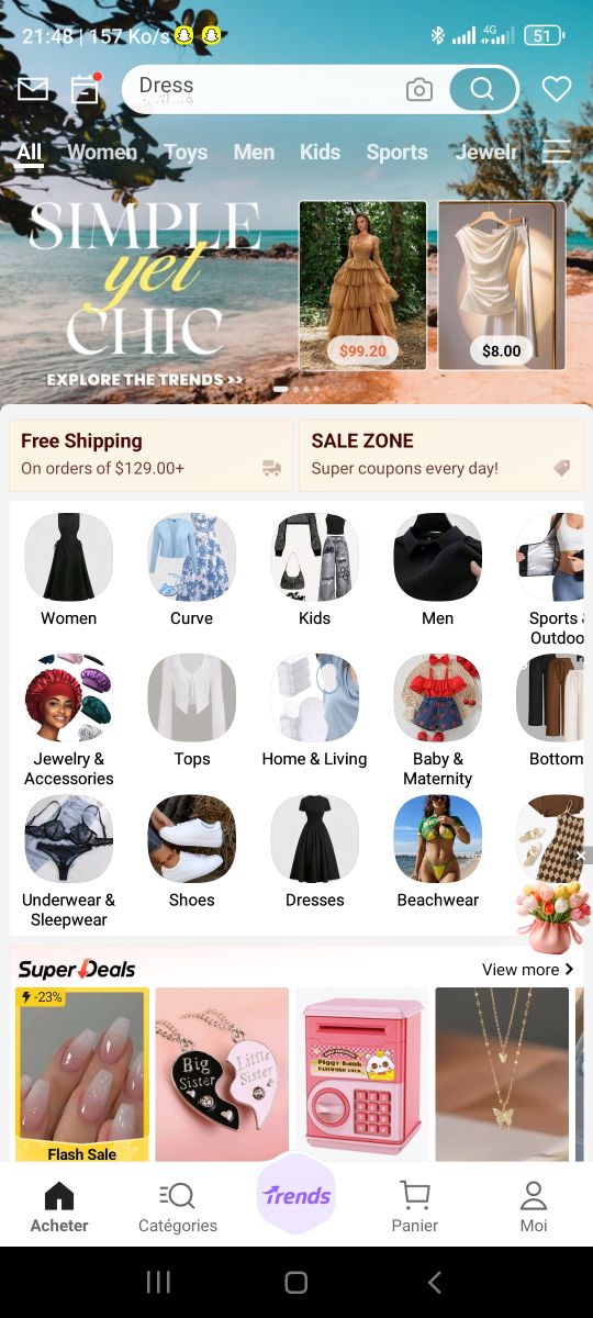 Achetez vos commandes sur SHEIN - Livraison gratuite!