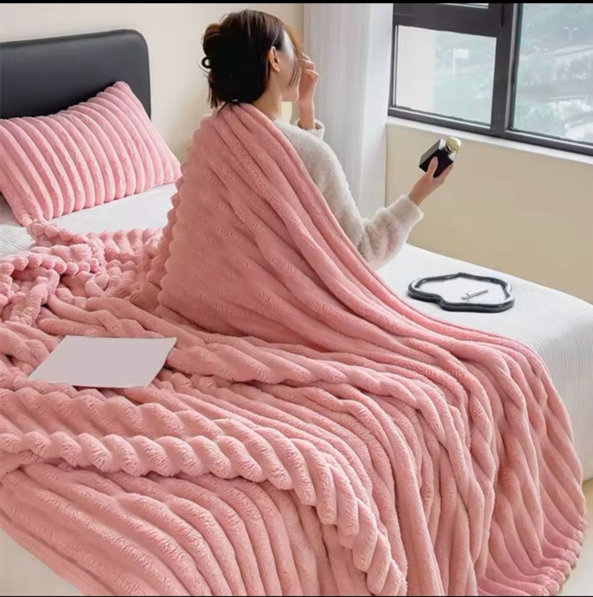 Couverture en fausse fourrure douce et chaude