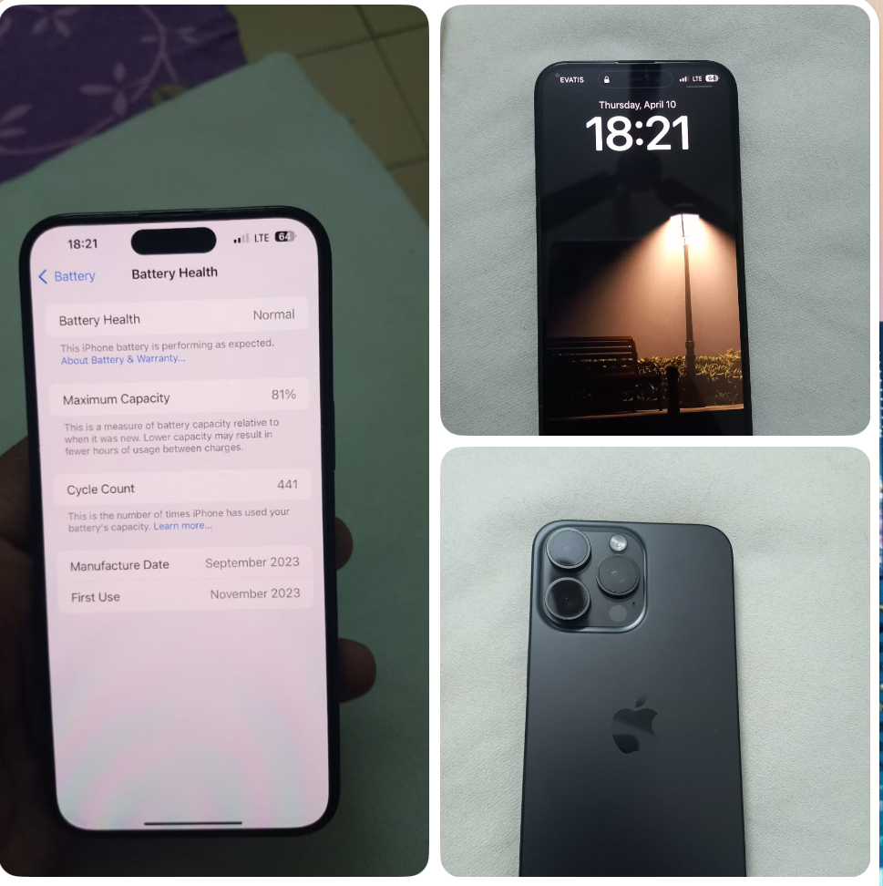 iPhone 15 Pro Max 256 Go, comme neuf, 3 étuis silicone inclus