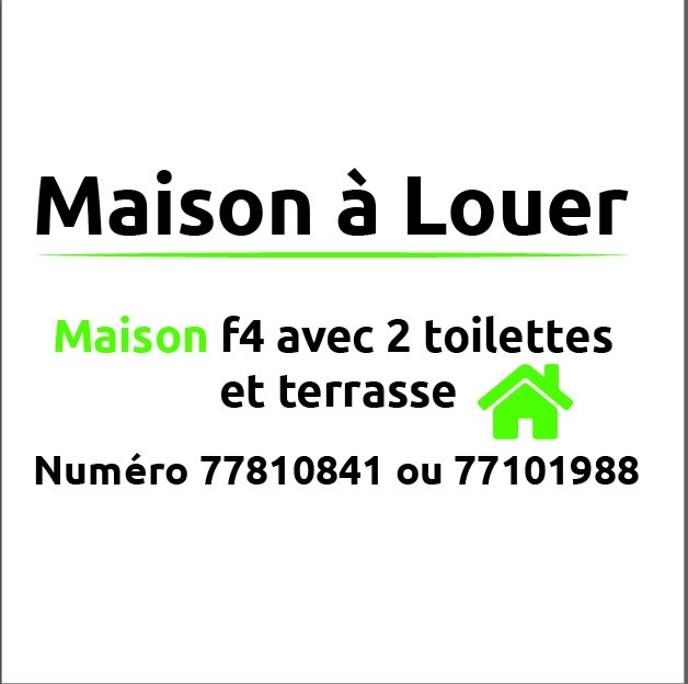 Maison F4 avec terrasse à louer à Gabode 3