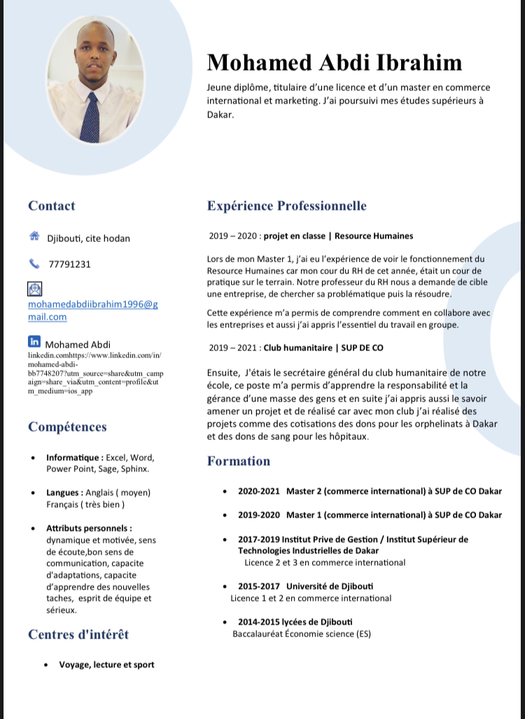 Master 2 en commerce international cherche stage/emploi