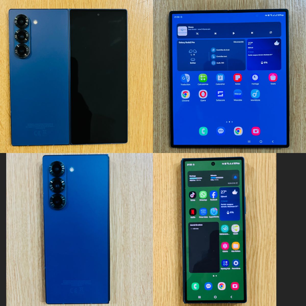 Samsung Galaxy Z Fold 6 – Comme Neuf (256 Go, Bleu marine, 5G)