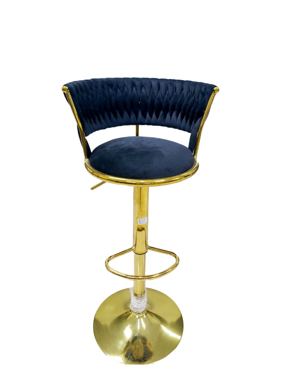 Tabouret de bar doré avec assise