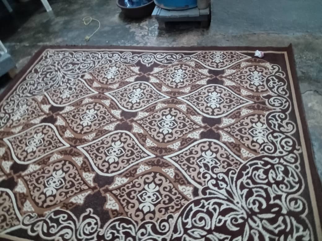 Tapis de salon décoratif en excellent état