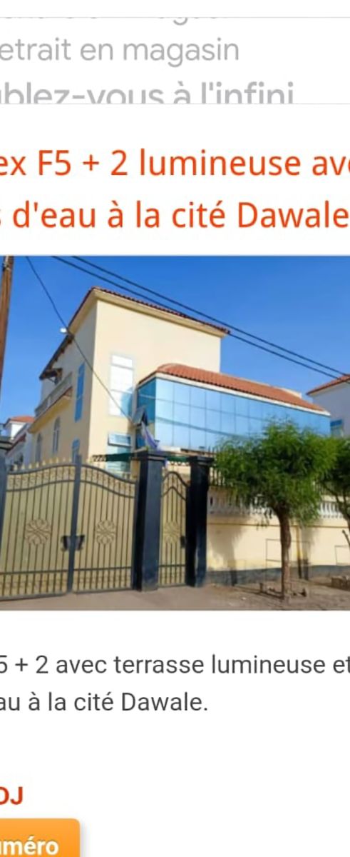 Villa duplex avec jardin lumineux à Dawaleh Cité