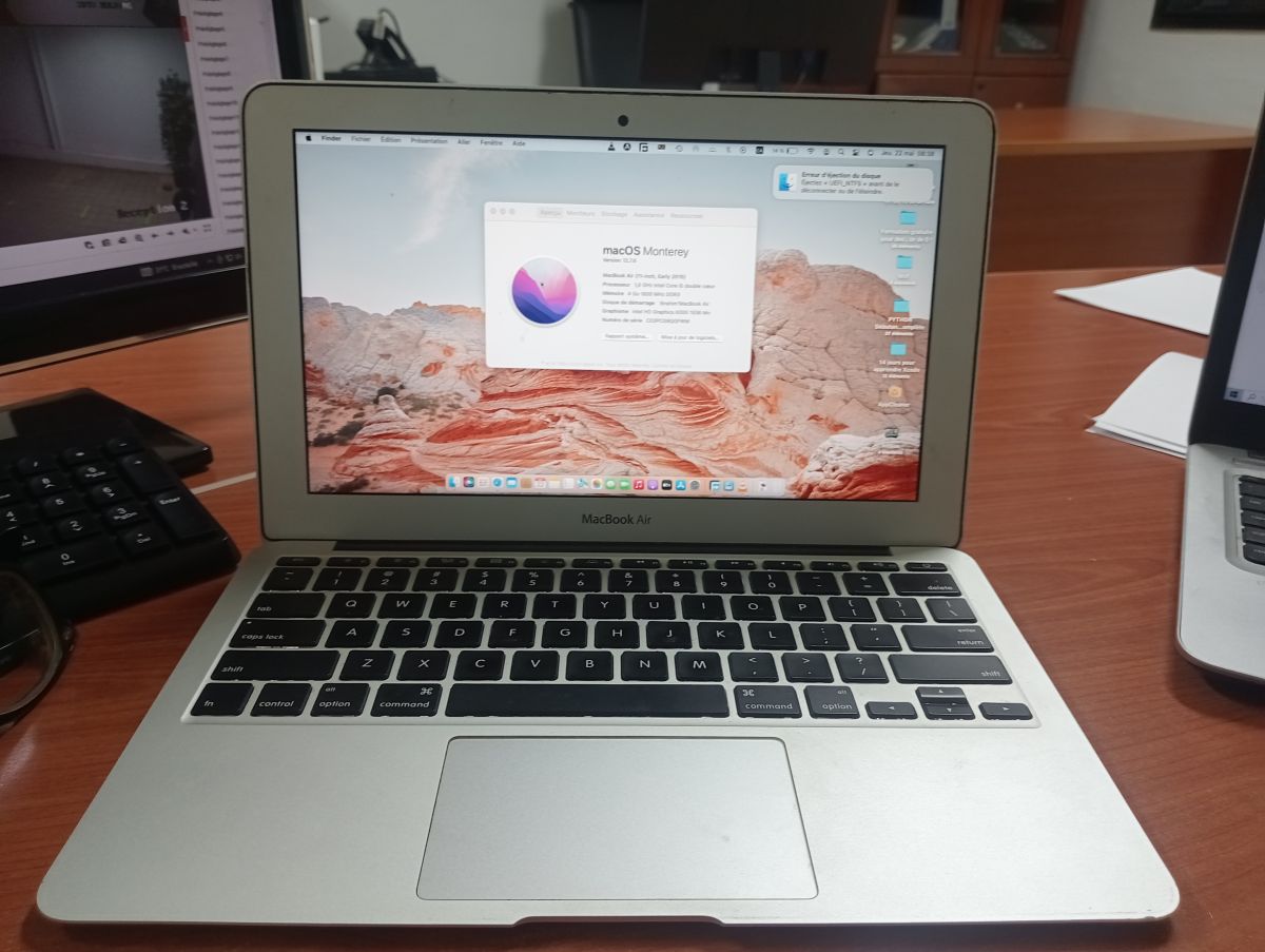 Macbook Air 2015, Intel Core i5, 4Go RAM, 128Go SSD