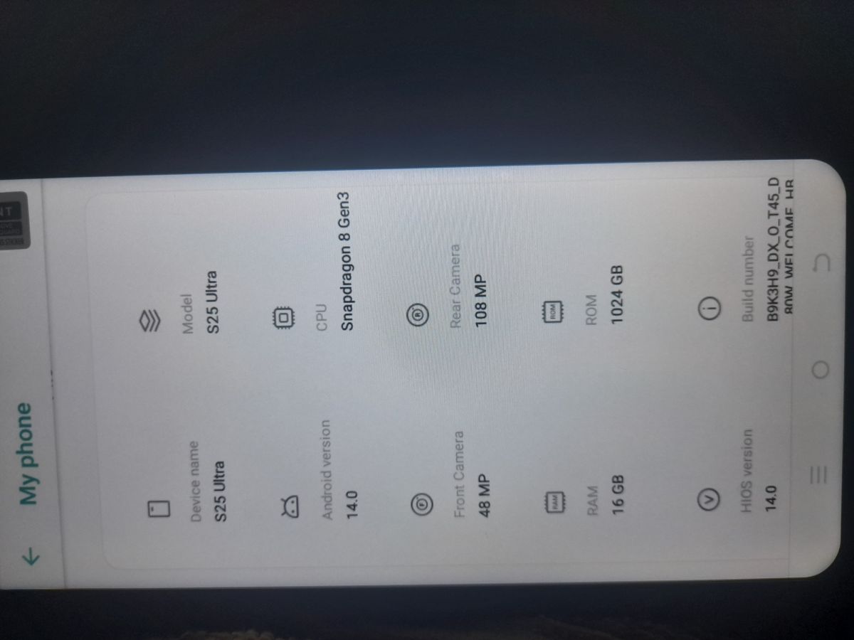 Smartphone S25 Ultra, comme neuf