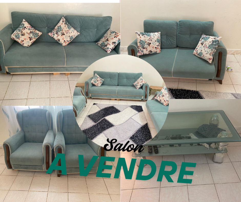 Salon complet d\'occasion, design moderne, en bonne état