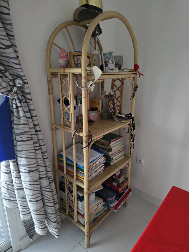 Lot de 2 meubles en osier pour rangement, bon état