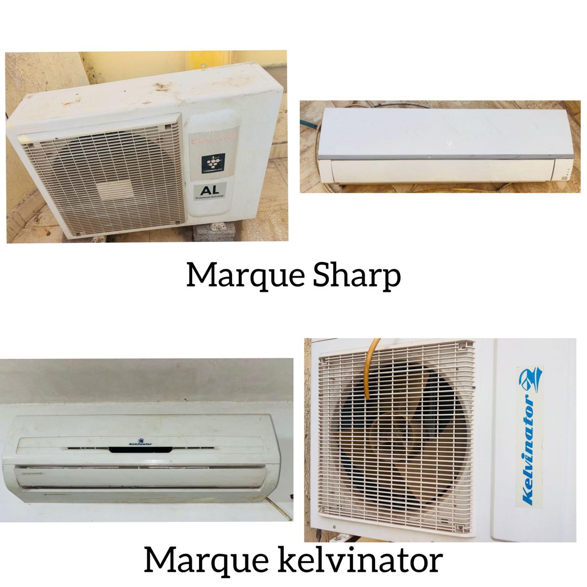 Climatiseurs Sharp et Kelvinator, économiques et en bon état