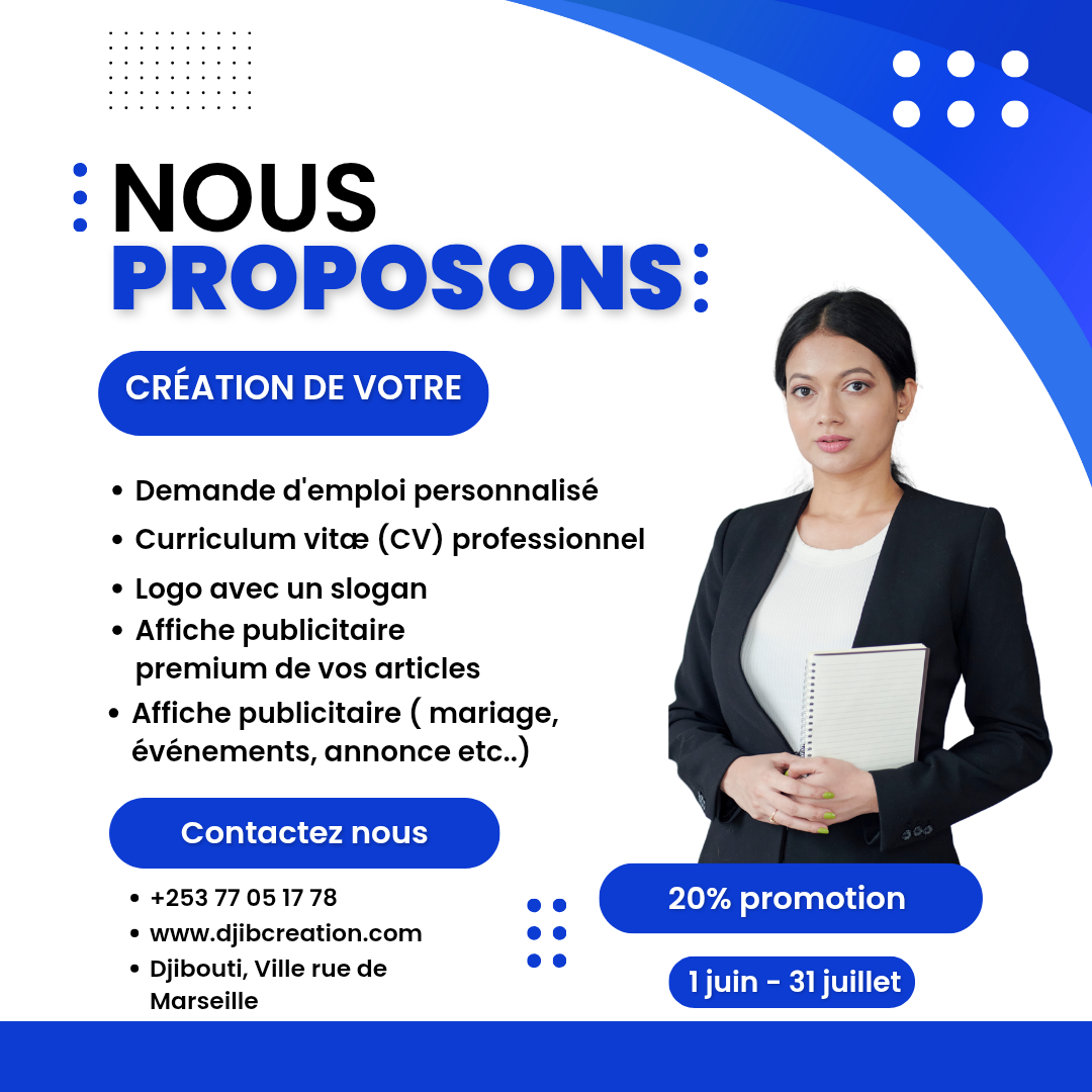 Logo et affiche publicitaire sur mesure - Djib Création