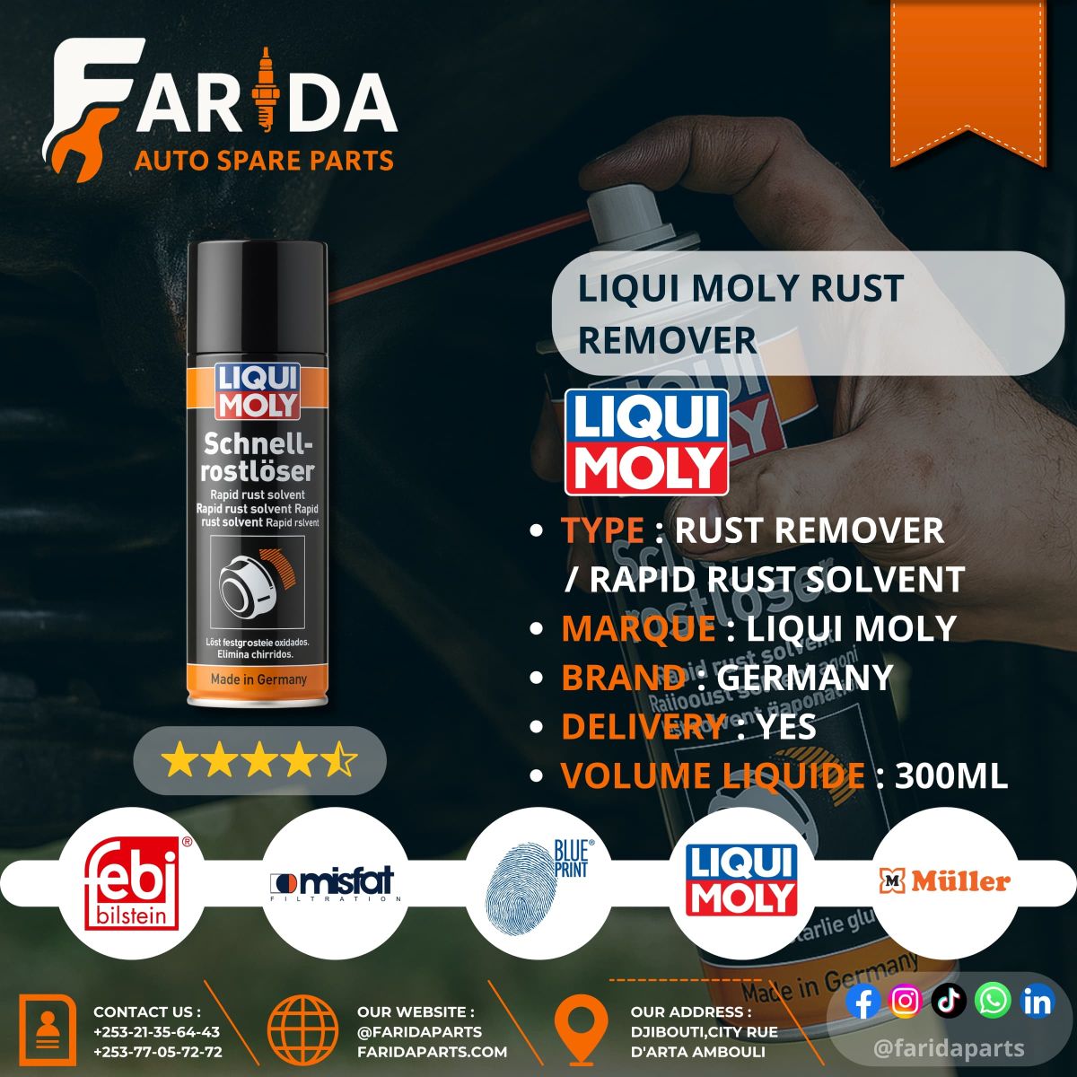 Dégrippant Antirouille LIQUI MOLY – Schnellrostlöser