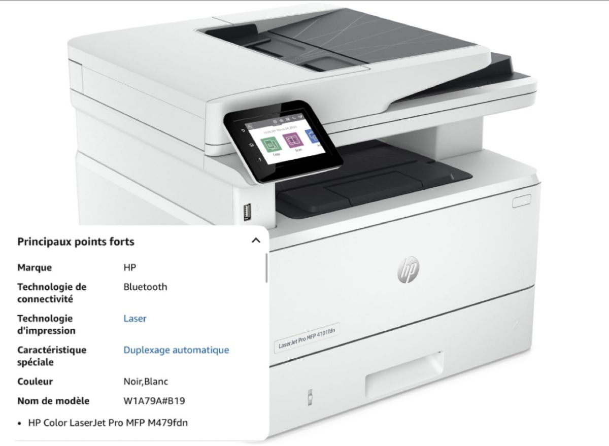 Imprimante HP Color LaserJet Pro MFP M479fdn