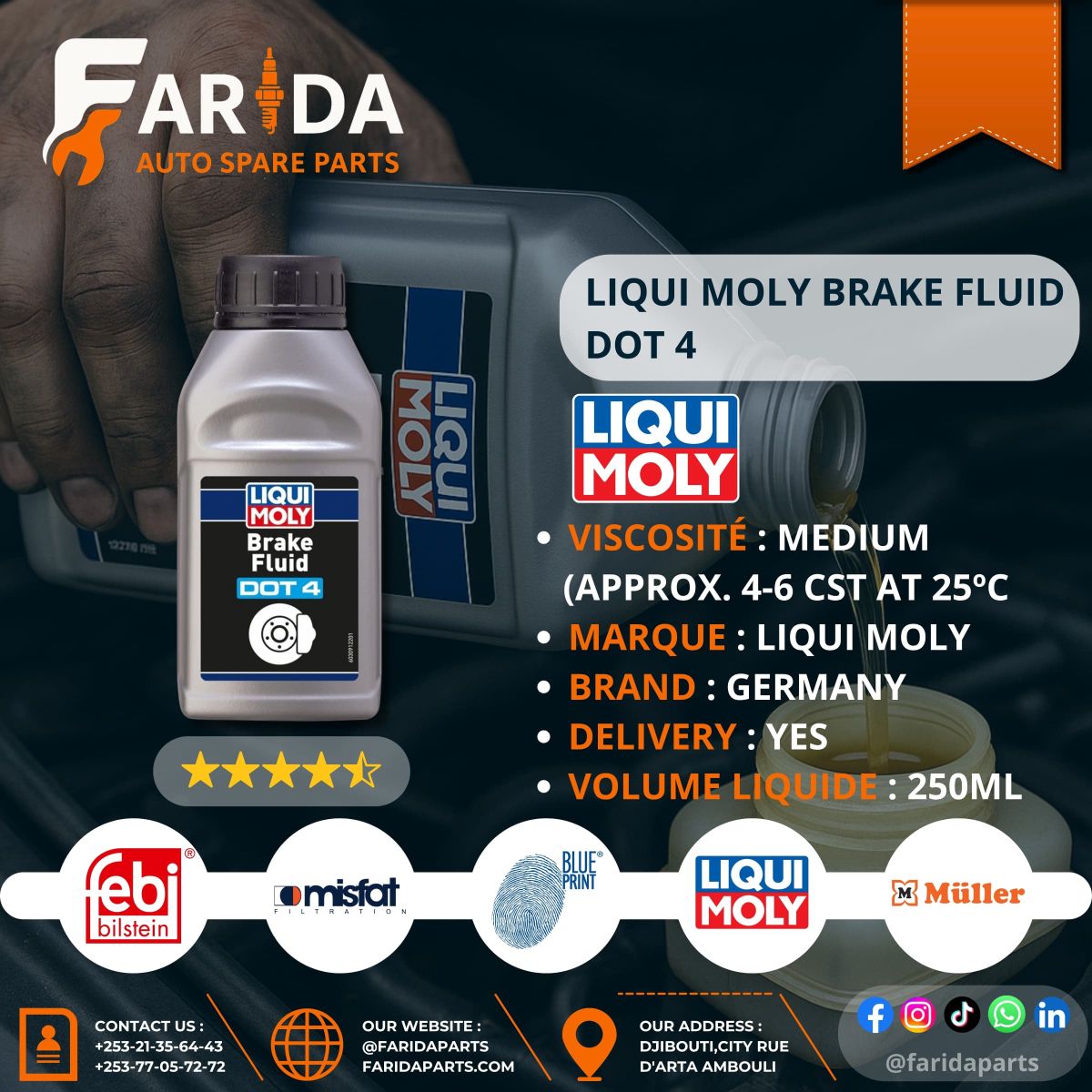 Liquide de frein LIQUI MOLY DOT 4