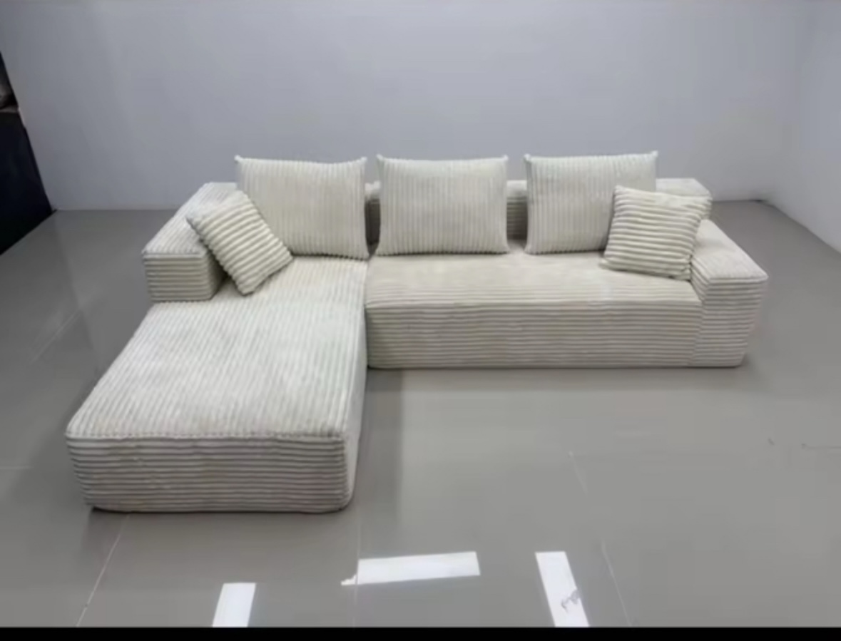 Salon L confortable en plusieurs couleurs sur commande