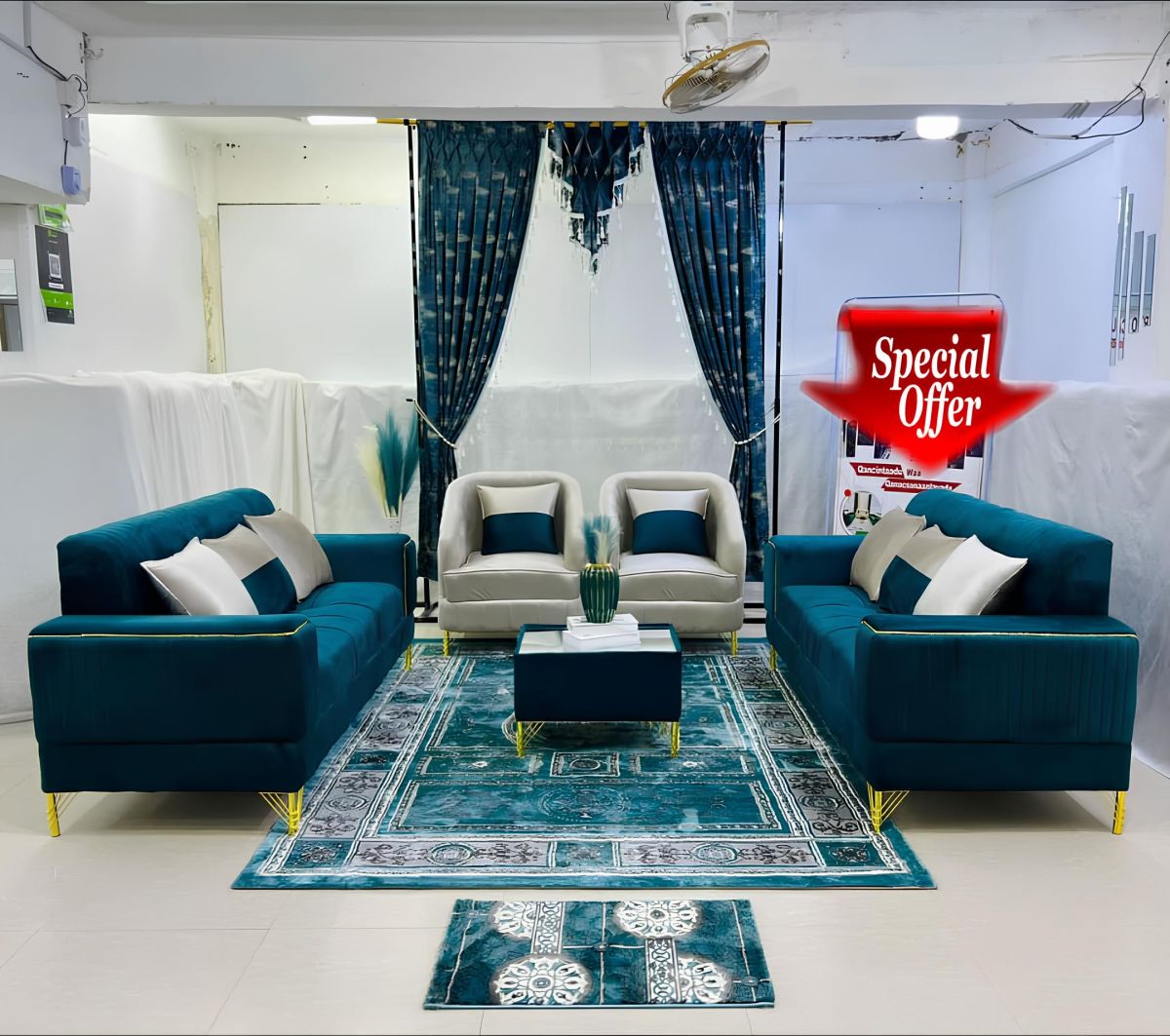 Salons modernes 7 places avec fauteuils confort