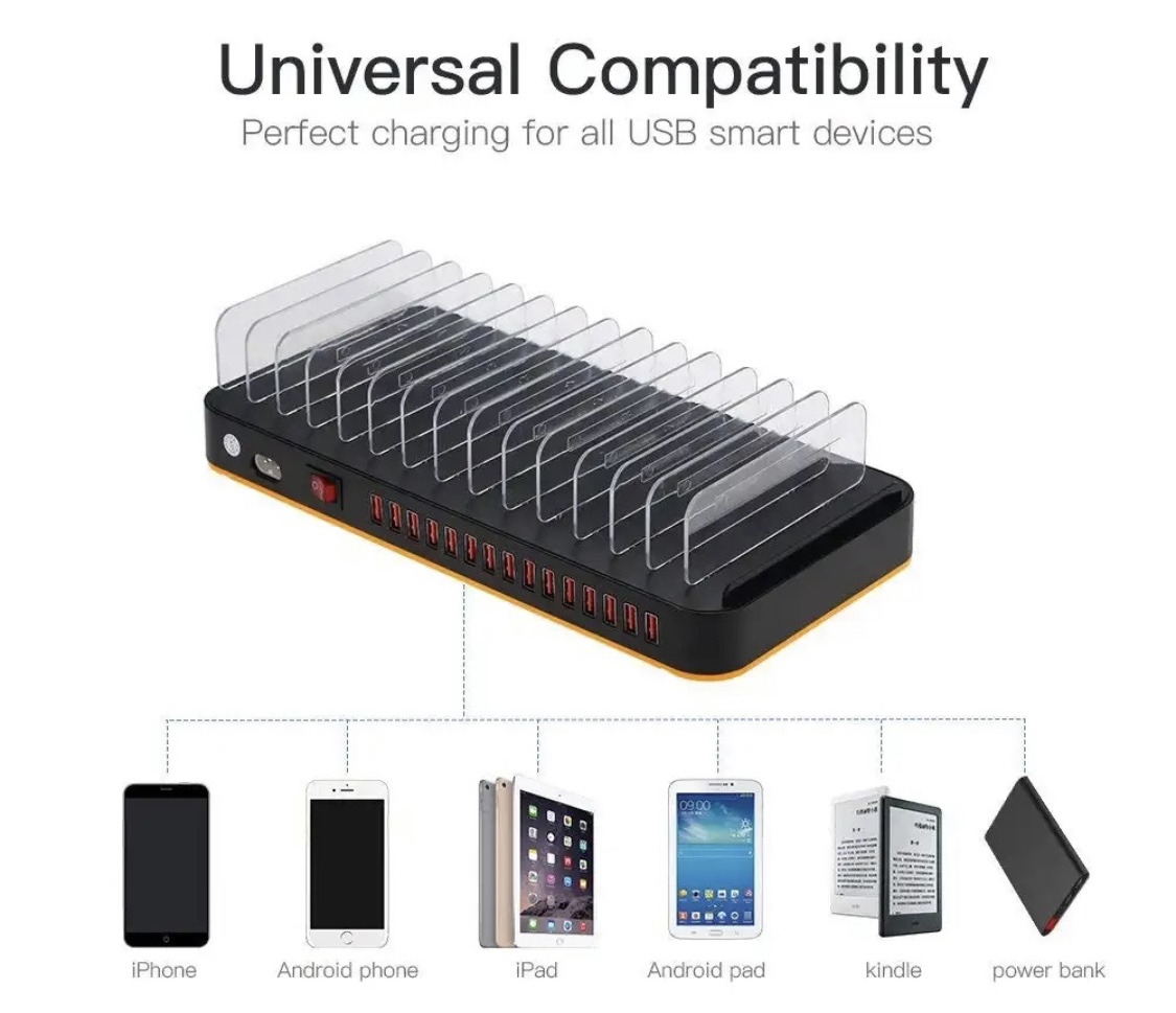 Station de chargeur USB 15 ports