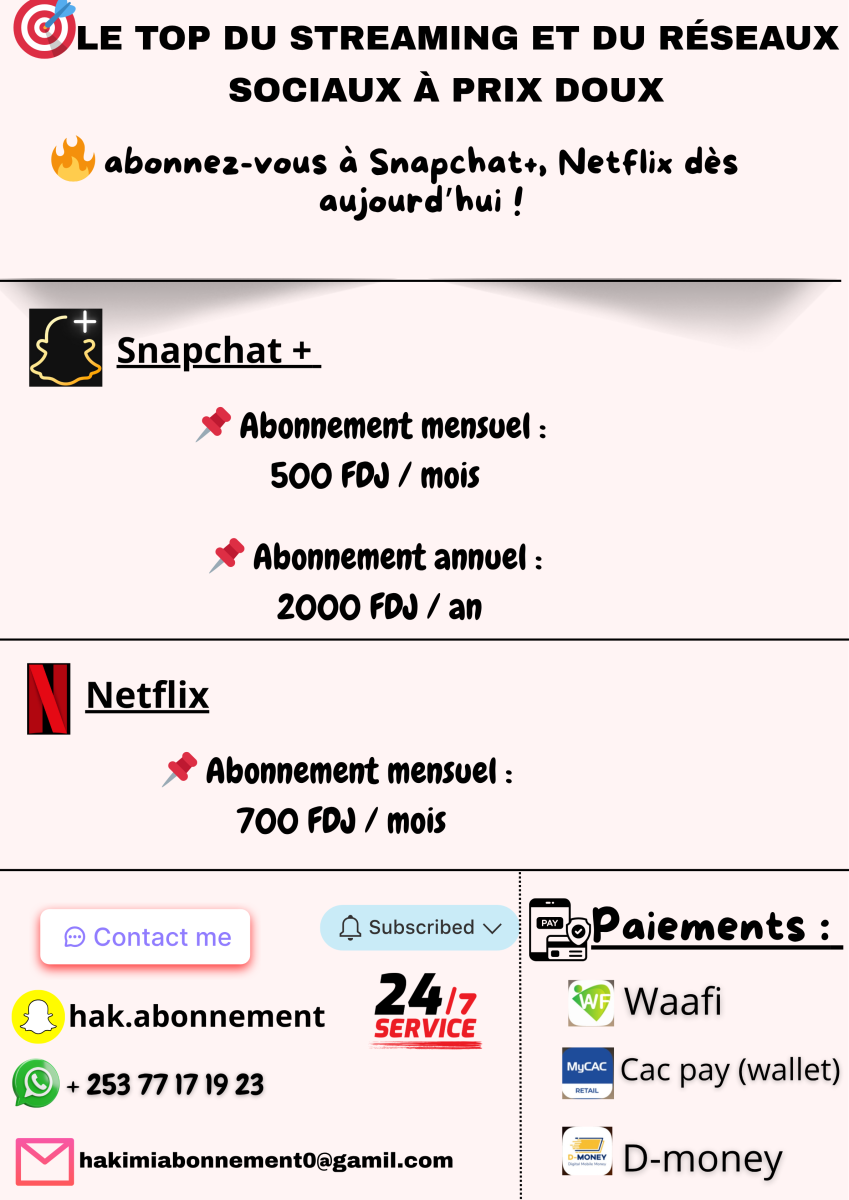 Abonnement Netflix et Snapchat Plus avec Accès Illimité