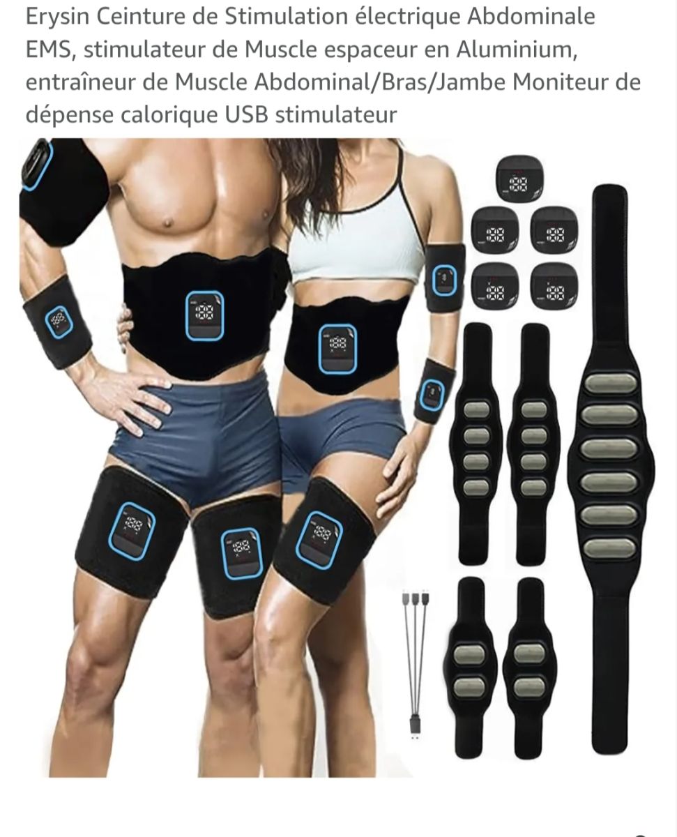 Ceinture de musculation multifonction avec recharge USB