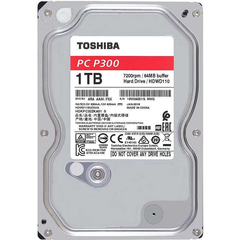 Disque Dur Toshiba 1 To, Interne/Externe, Stockage Système/Données
