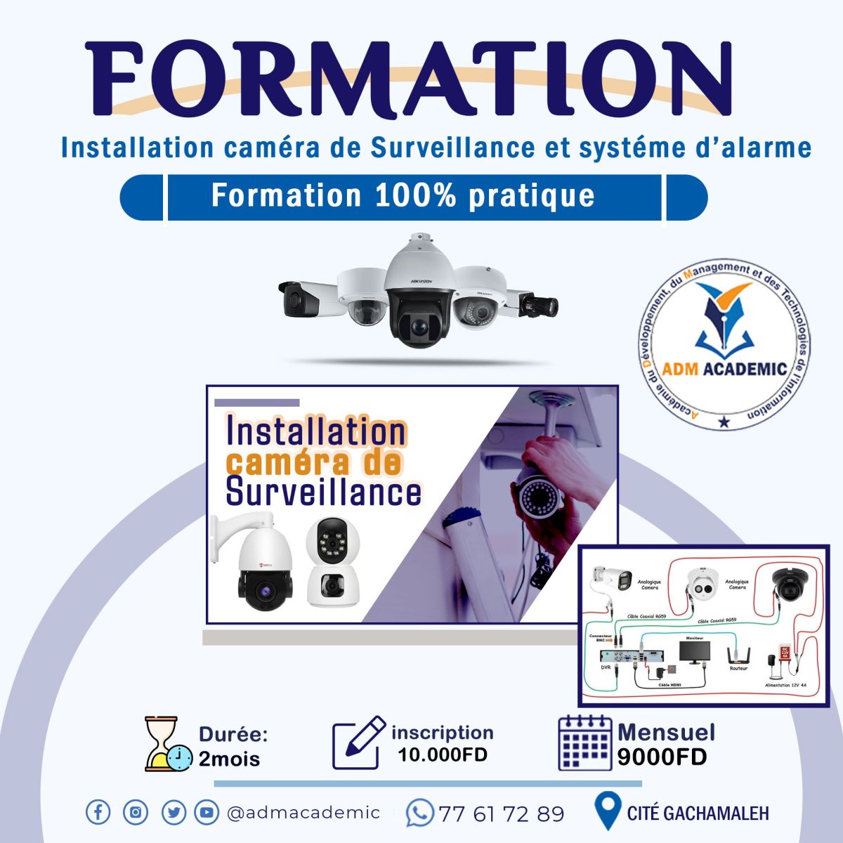 Formation caméra de surveillance et alarme – 100 % pratique