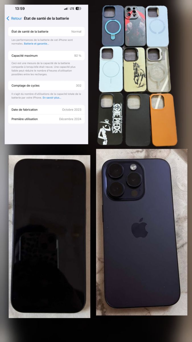 iPhone 15 Pro en vente avec pochettes incluses