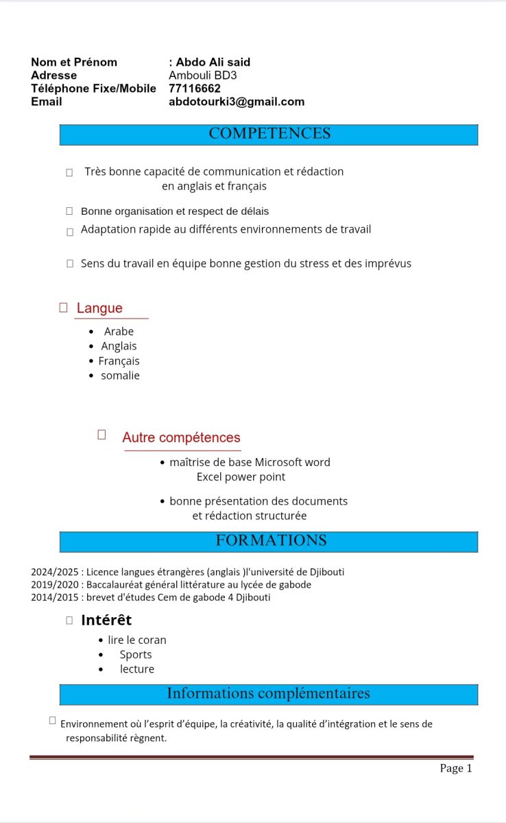 Jeune diplômé en licence, motivé et polyvalent,
