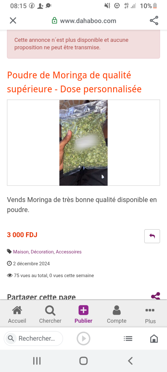 Poudre de Moringa